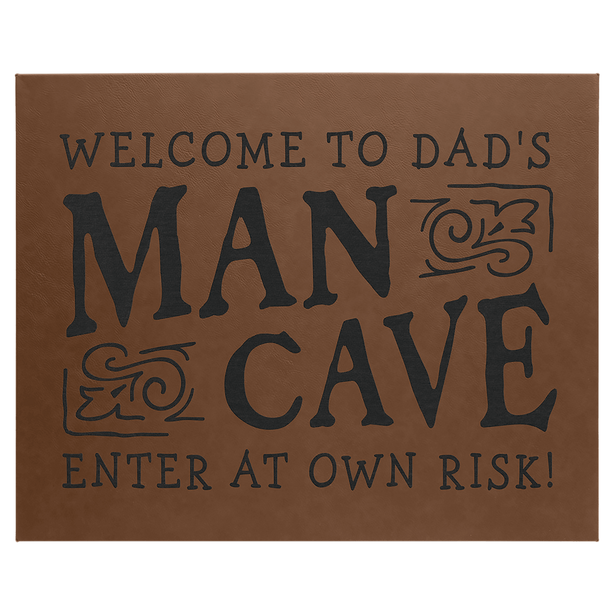 Dark Brown 16" x 20" Laserable Leatherette Wall Decor with Sawtooth Hanger