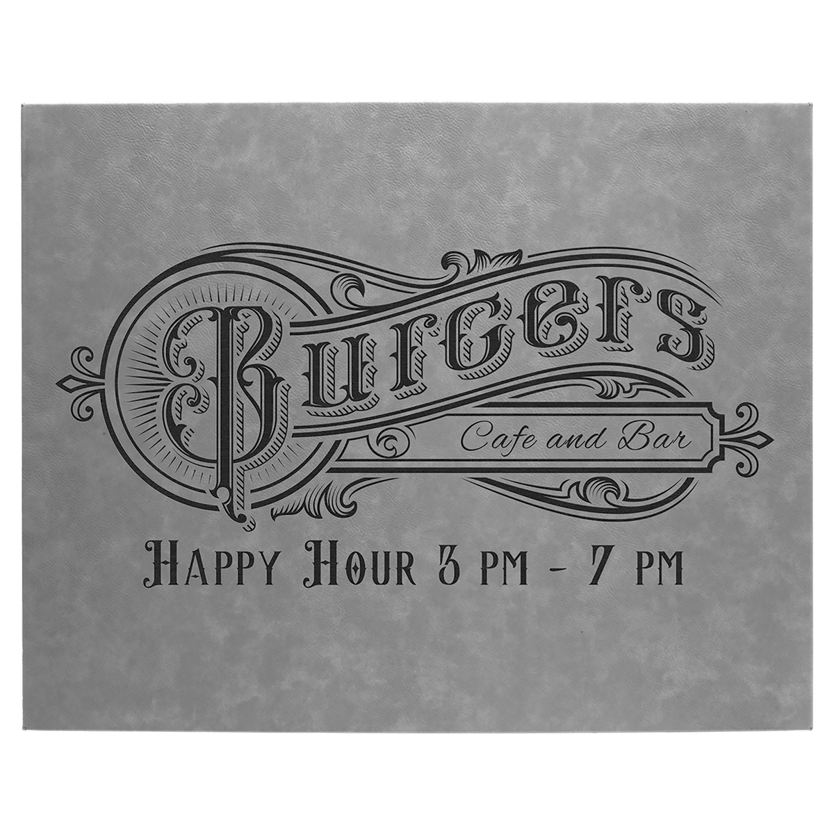 Gray 16" x 20" Laserable Leatherette Wall Decor with Sawtooth Hanger