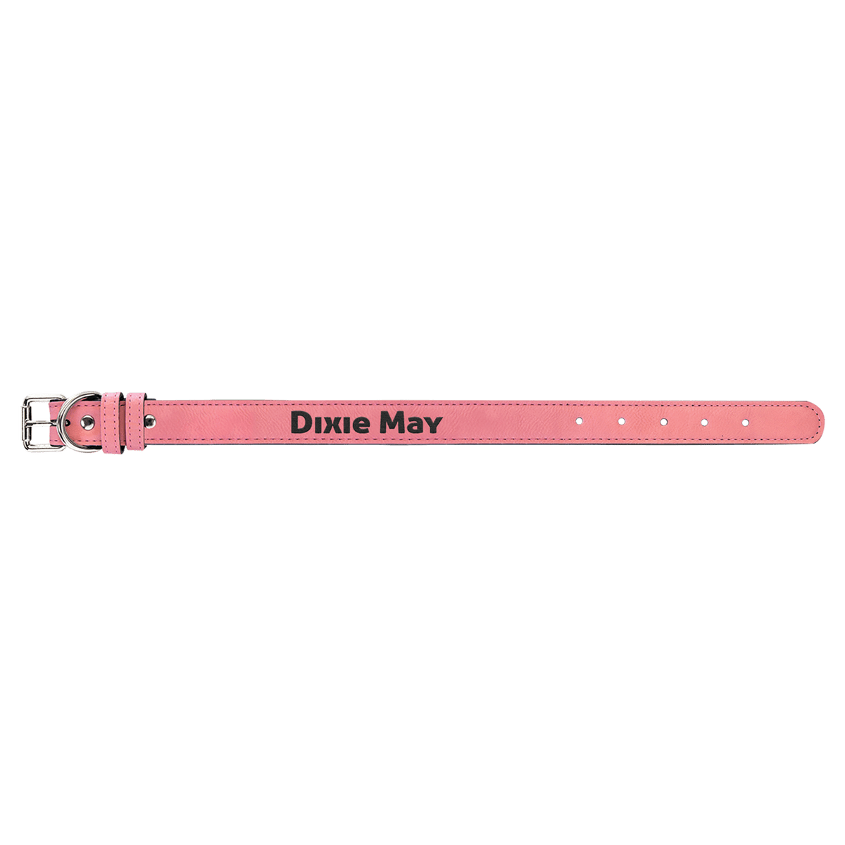 Pink Small 15" x 3/4" Laserable Leatherette Dog Collar