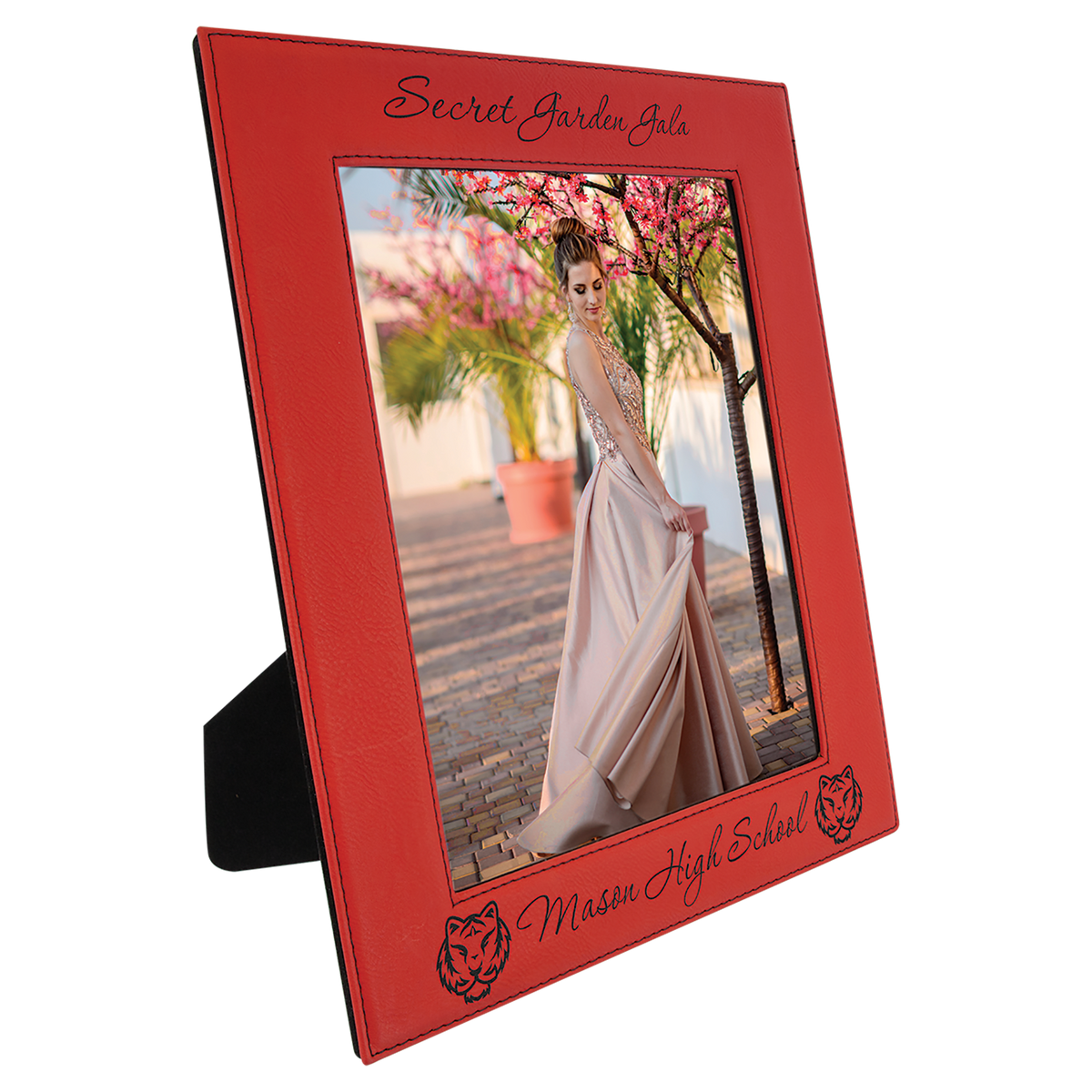 Red 8" x 10" Laserable Leatherette Photo Frame