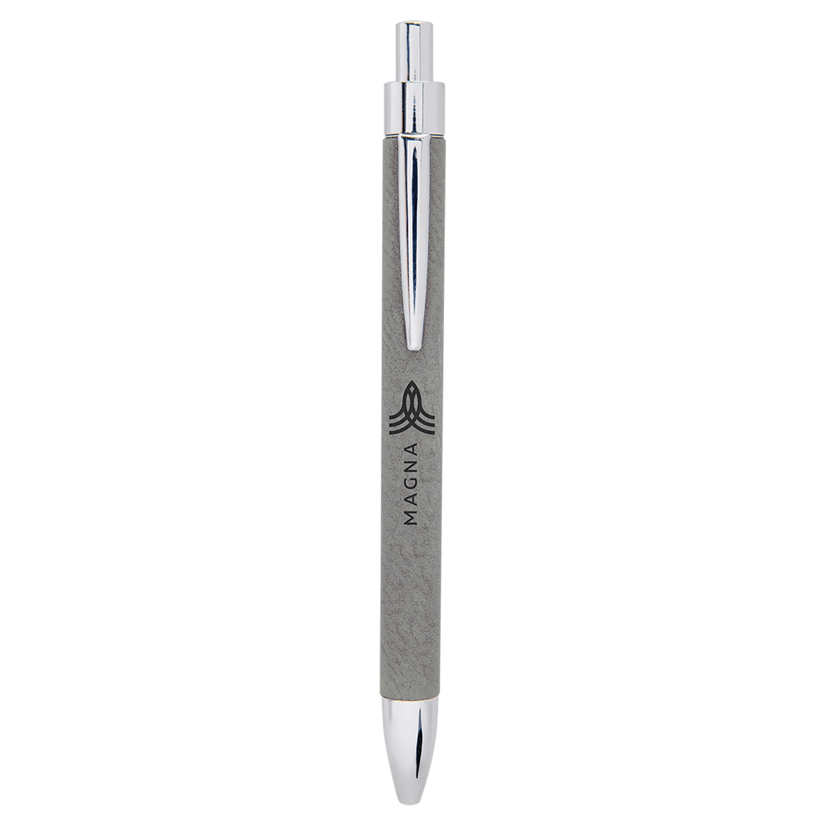 Gray Laserable Leatherette Pen