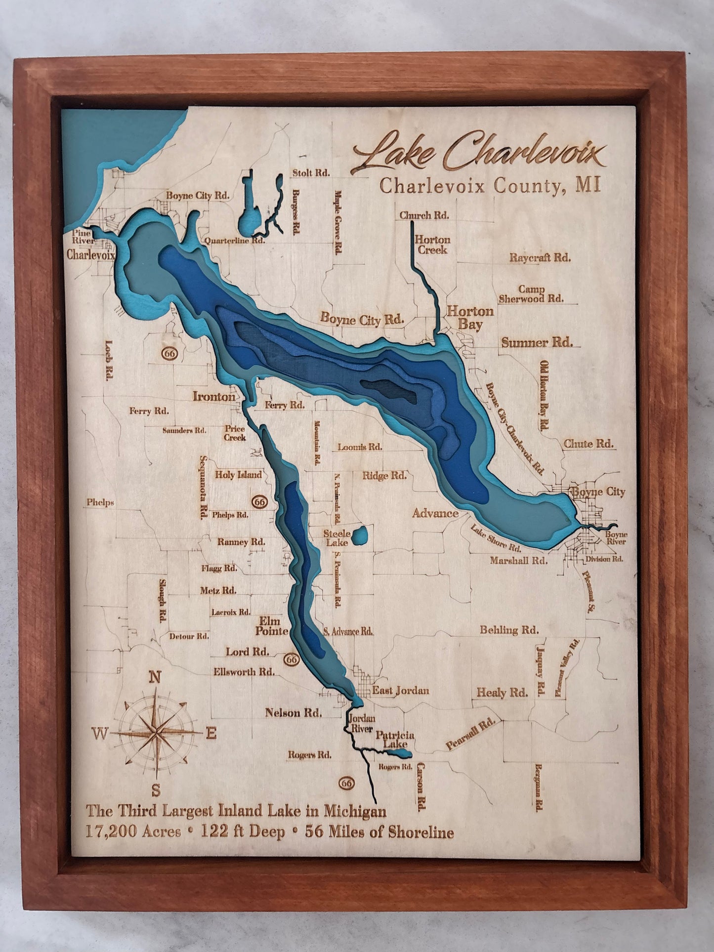 Custom Engraved Lake Maps