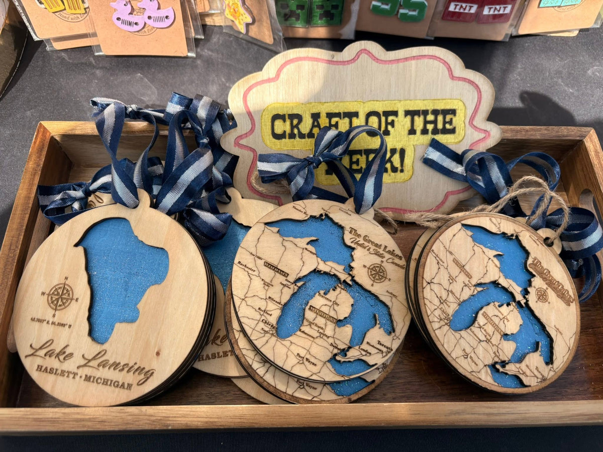 Lake Map Ornament