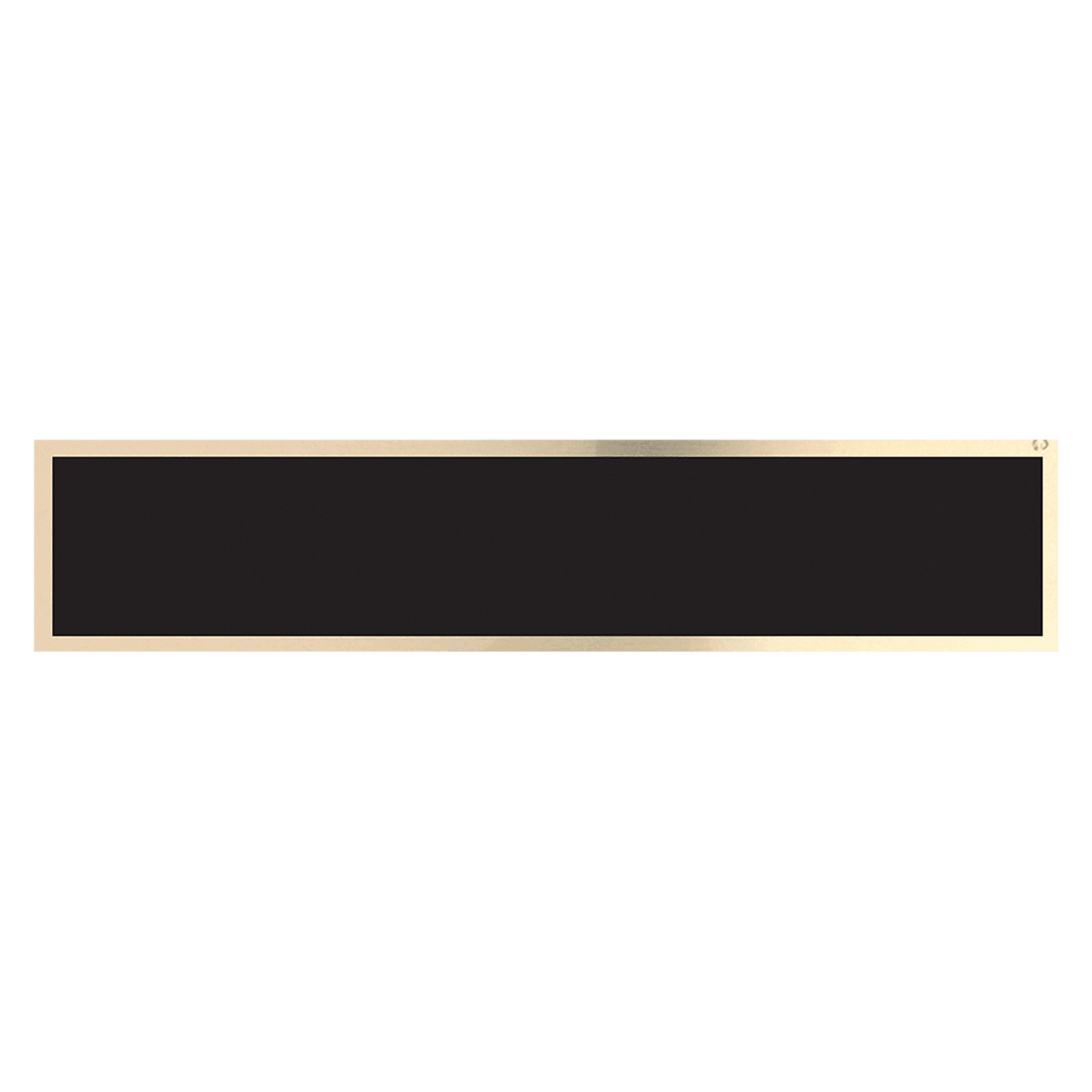 9 1/2" x 1 3/4" Black/Gold Brass Plate for 10 1/2" Desk Wedges