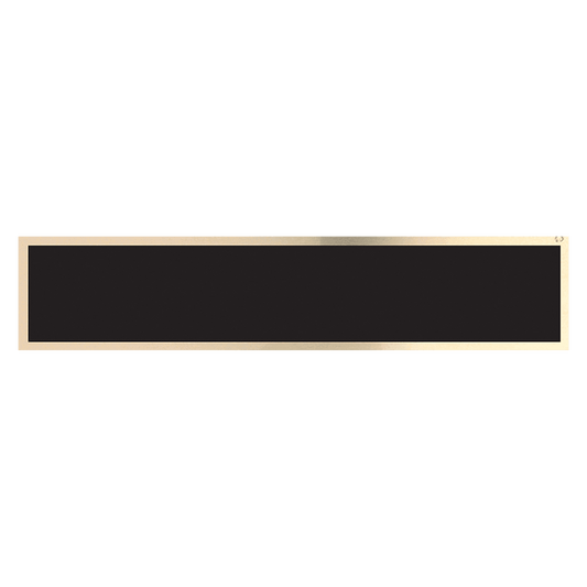 9 1/2" x 1 3/4" Black/Gold Brass Plate for 10 1/2" Desk Wedges