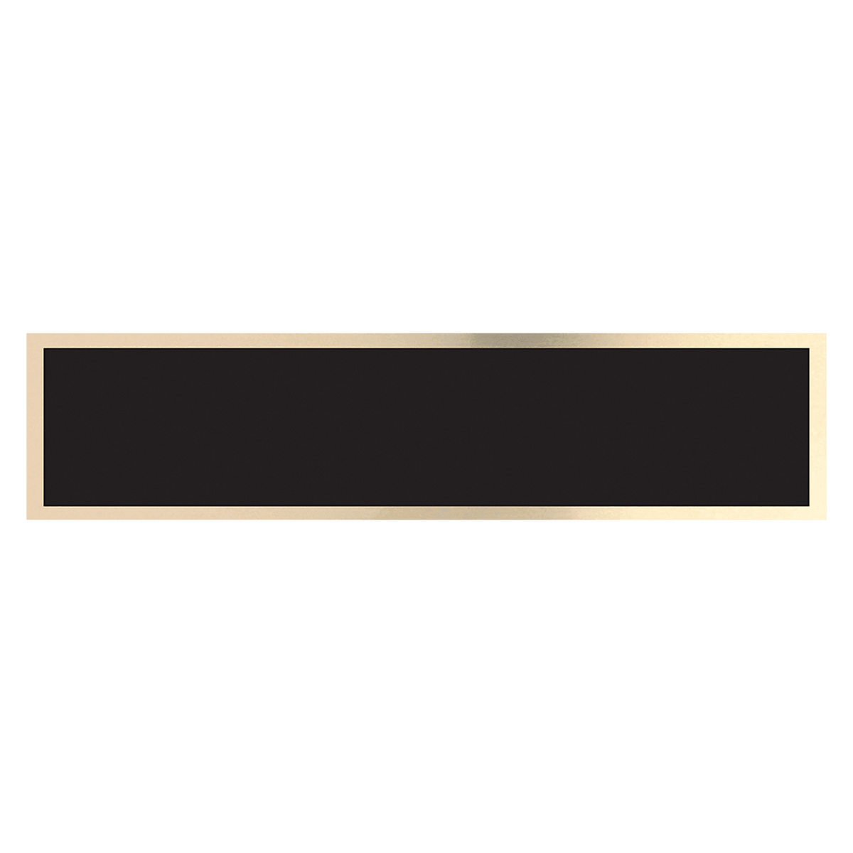 7 1/2" x 1 3/4" Black/Gold Brass Plate for 8 1/2" Desk Wedges