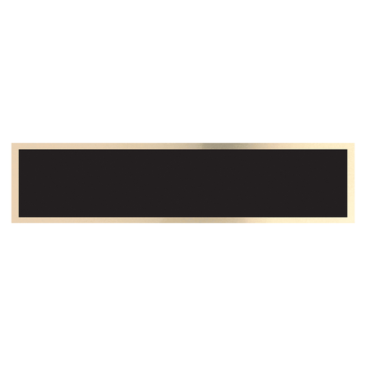 7 1/2" x 1 3/4" Black/Gold Brass Plate for 8 1/2" Desk Wedges