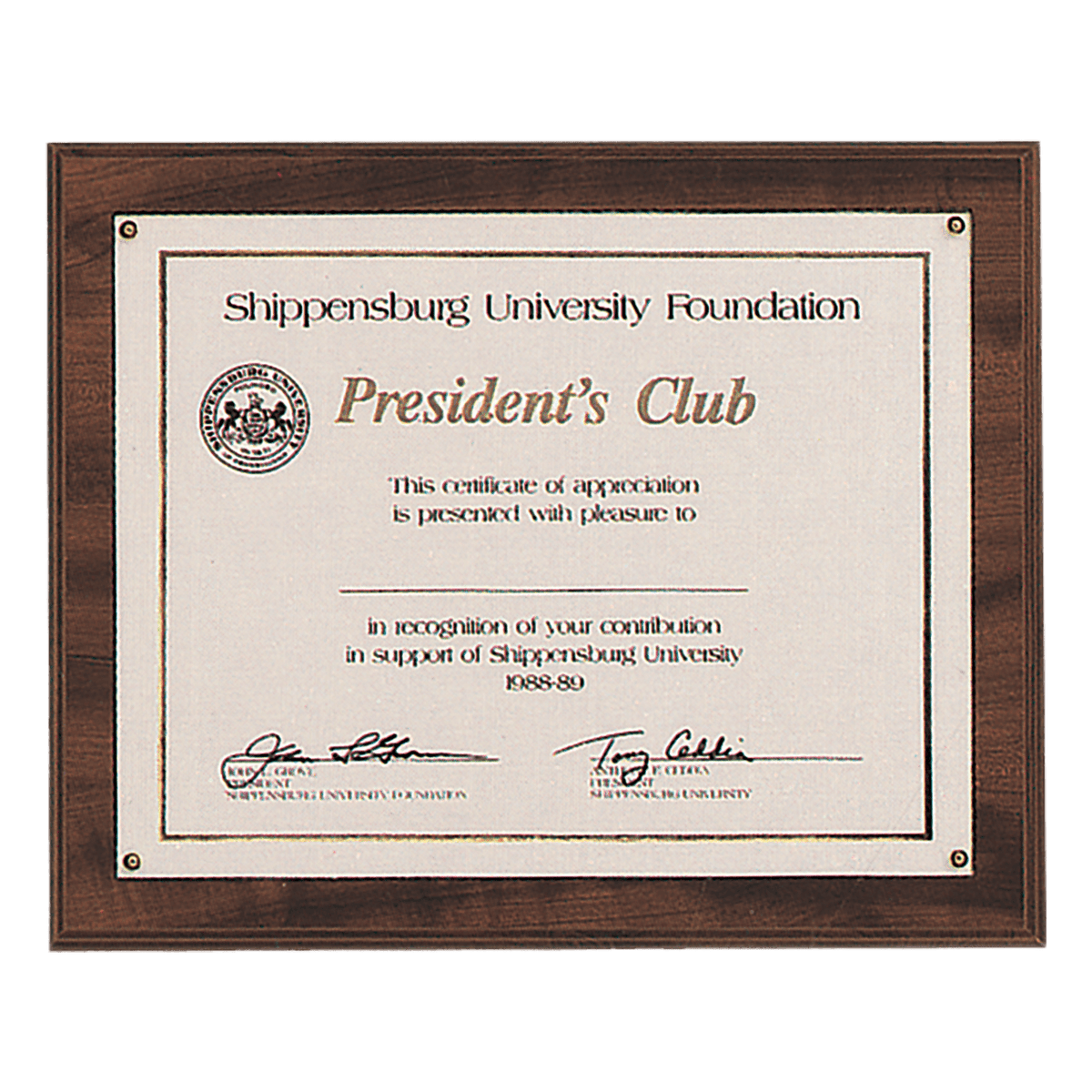 10 1/2" x 13" Holds 8 1/2" x 11" American Walnut Finish Photo/Certificate Holder