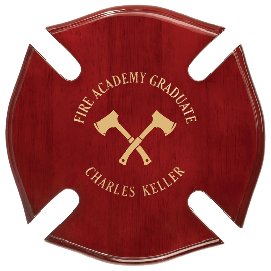 14" x 14" Rosewood Piano Finish Maltese Cross Plaque