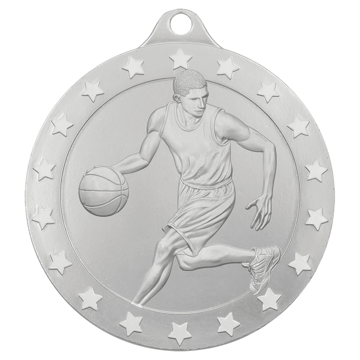 2" Radiance Male Basketball Medal - Silver
