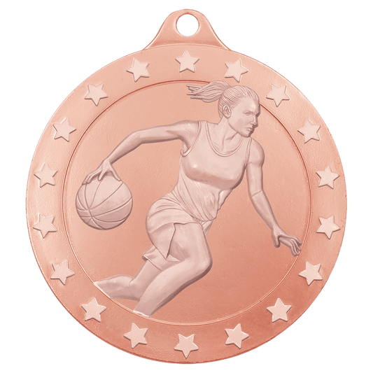 Yronze 2" Radiance Female Basketball Medal