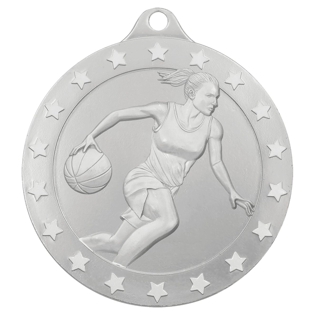 2" Radiance Female Basketball Medal - Silver