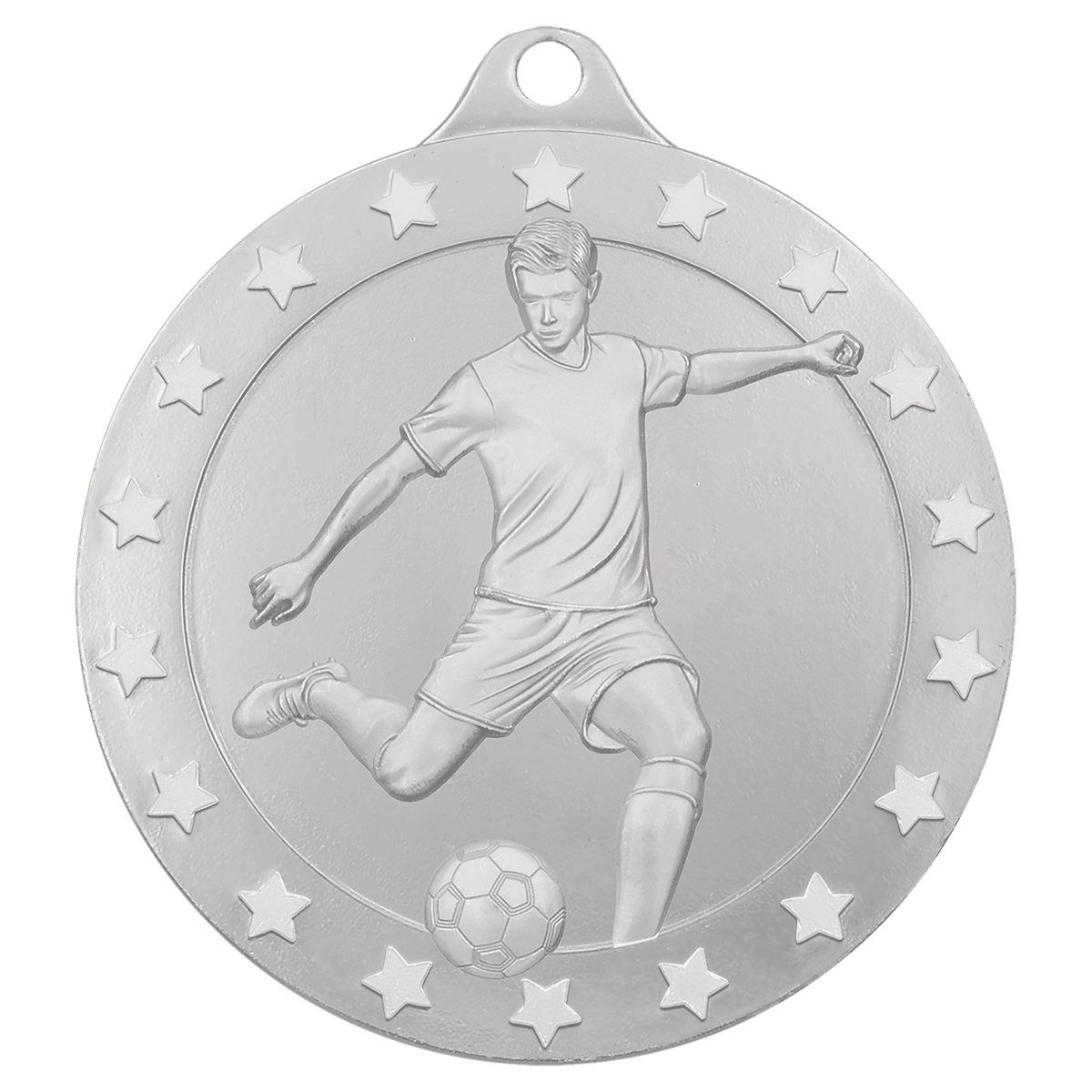 2" Radiance Male Soccer Medal - Silver