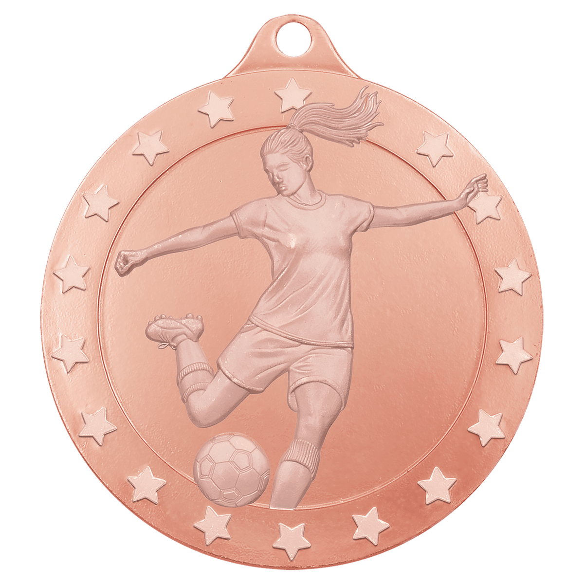 2" Radiance Female Soccer Medal - Bronze