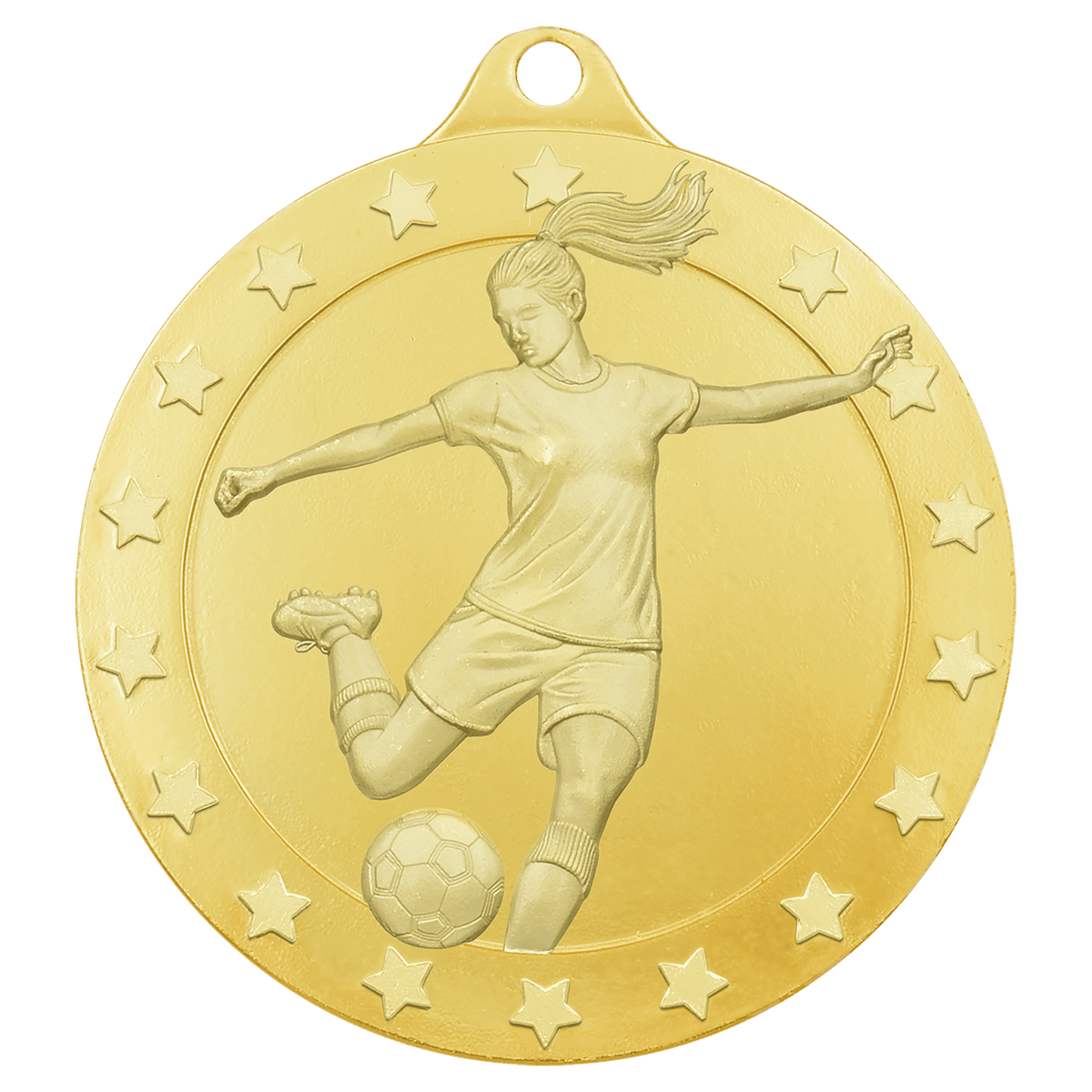 2" Radiance Female Soccer Medal - Gold