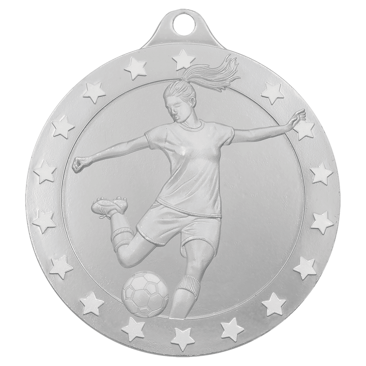 2" Radiance Female Soccer Medal - Silver