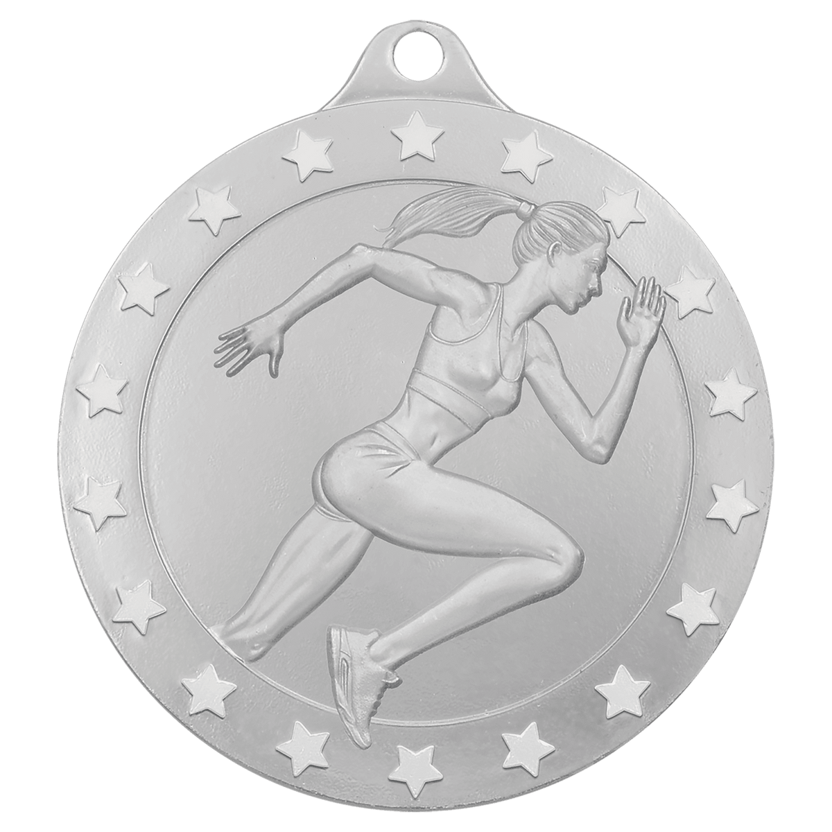 2" Radiance Female Track Medal - Silver