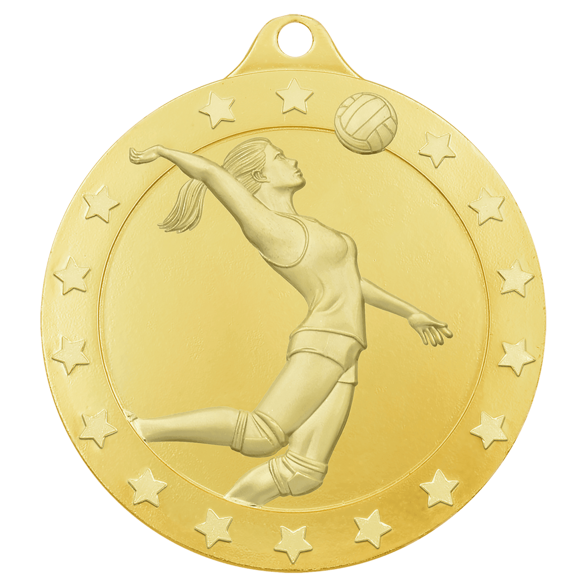 2" Radiance Female Volleyball Medal - Gold