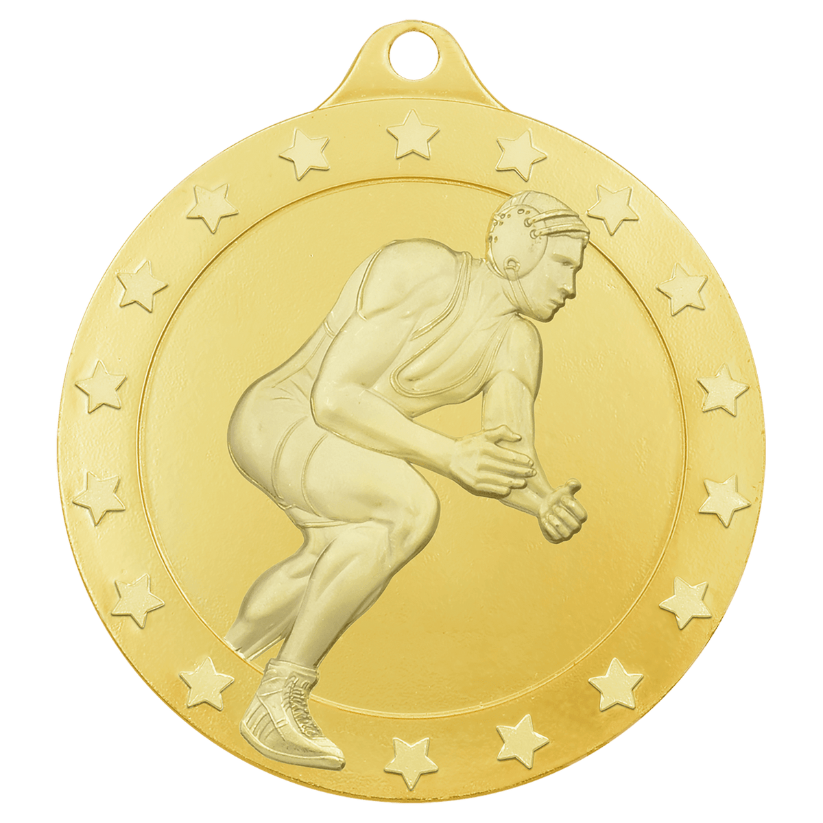 2" Radiance Male Wrestling Medal - Gold