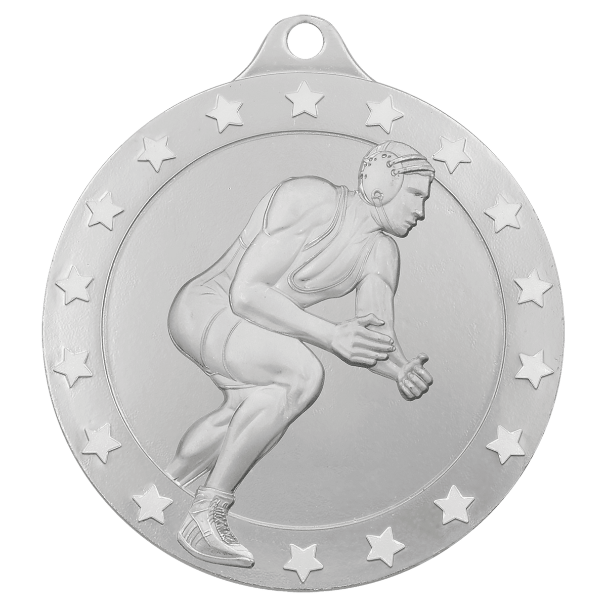 2" Radiance Male Wrestling Medal - Silver