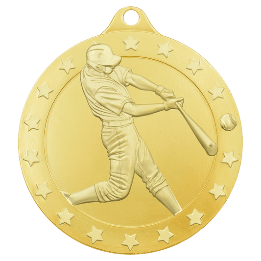 2 3/4" Radiance Baseball Medal - Gold