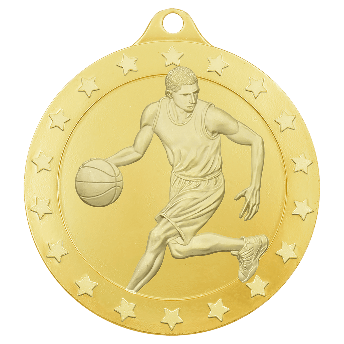 2 3/4" Radiance Male Basketball Medal - Gold