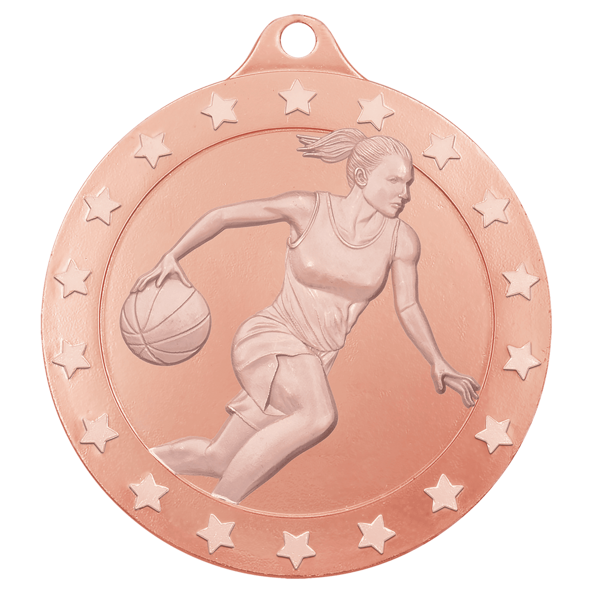 2 3/4" Radiance Female Basketball Medal - Bronze
