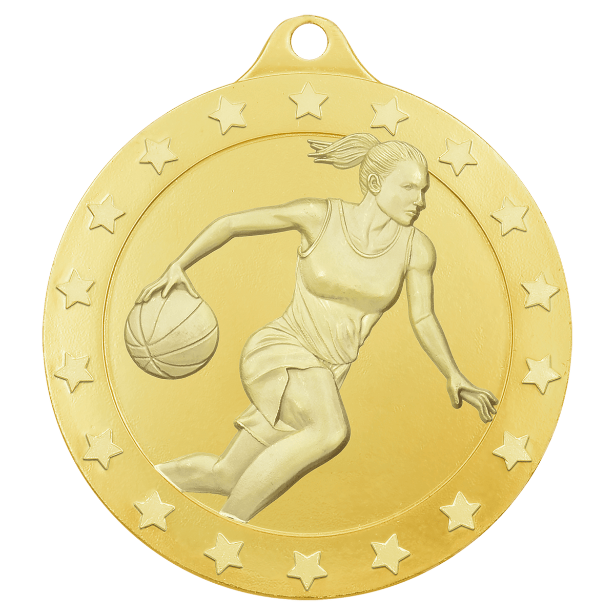 2 3/4" Radiance Female Basketball Medal - Gold