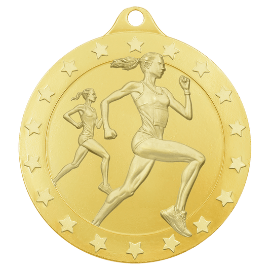 2 3/4" Radiance Female Cross Country Medal - Gold