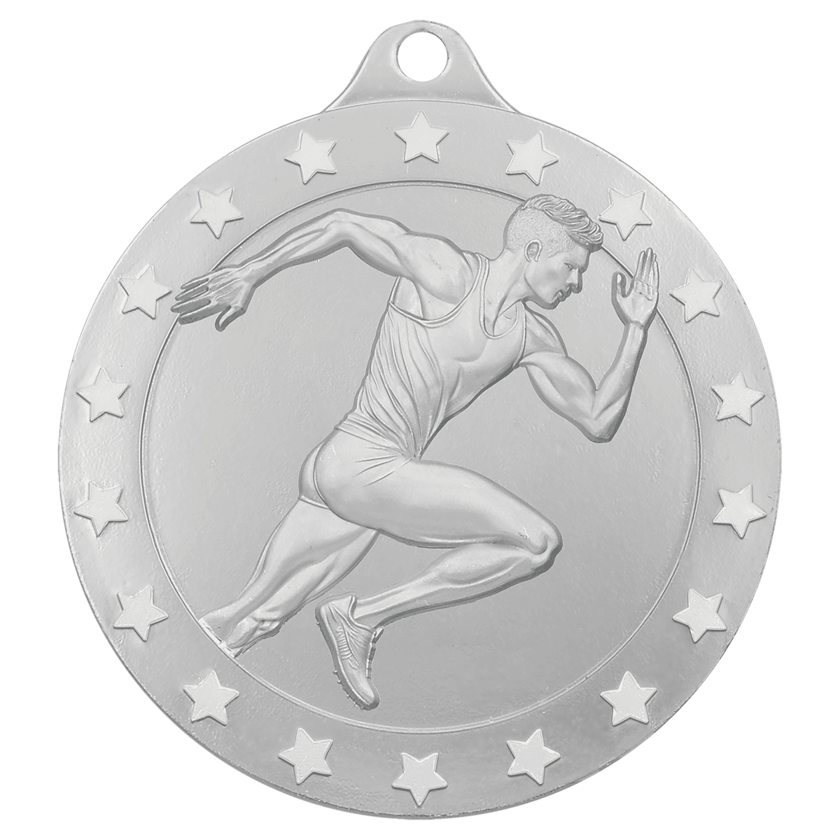2 3/4" Radiance Male Track Medal - Silver