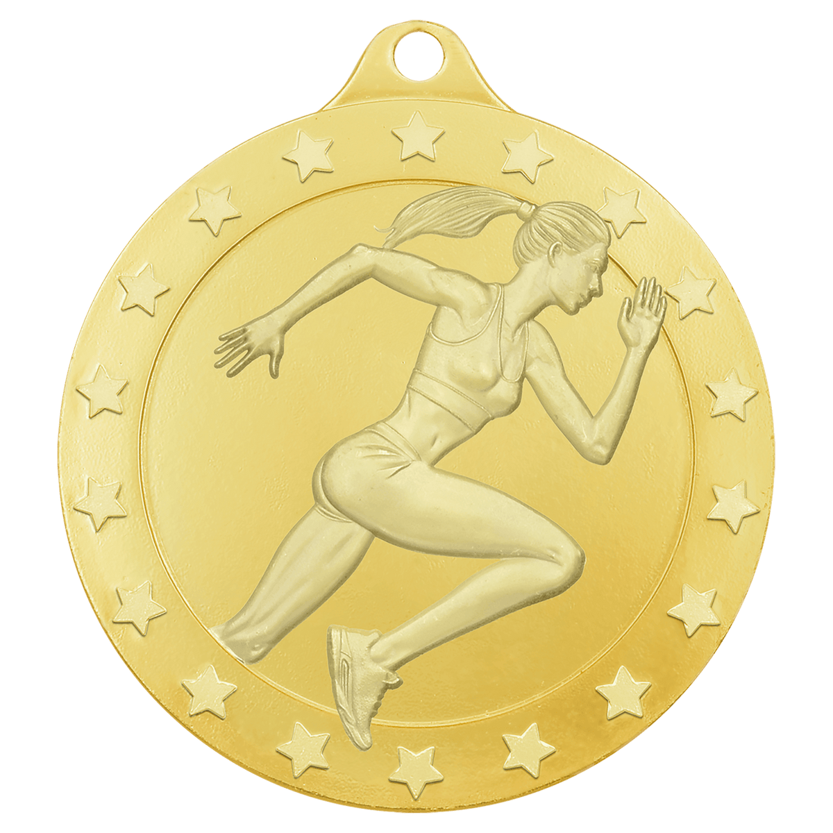2 3/4" Radiance Female Track Medal - Gold