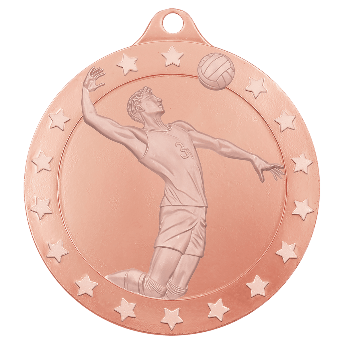 2 3/4" Radiance Male Volleyball Medal - Bronze