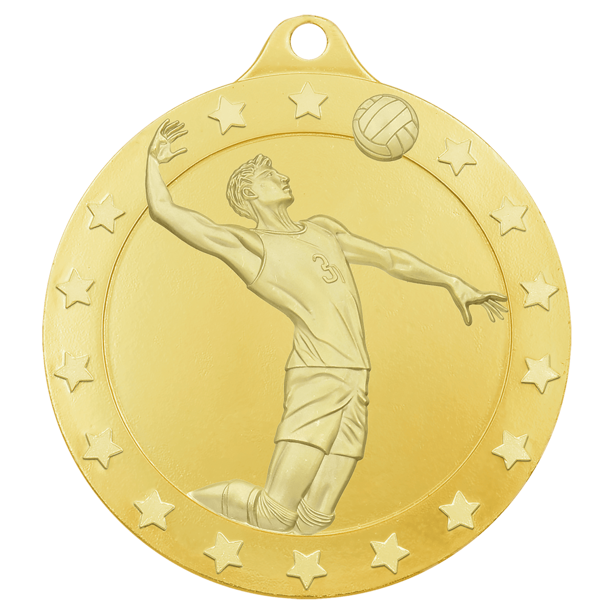Gold 2 3/4" Radiance Male Volleyball Medal