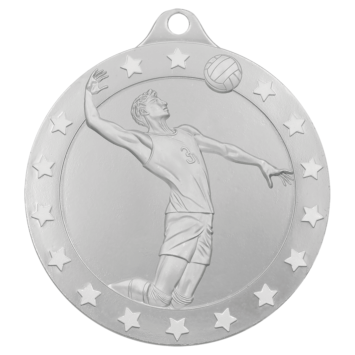 2 3/4" Radiance Male Volleyball Medal - Silver