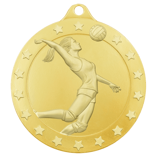 2 3/4" Radiance Female Volleyball Medal - Gold