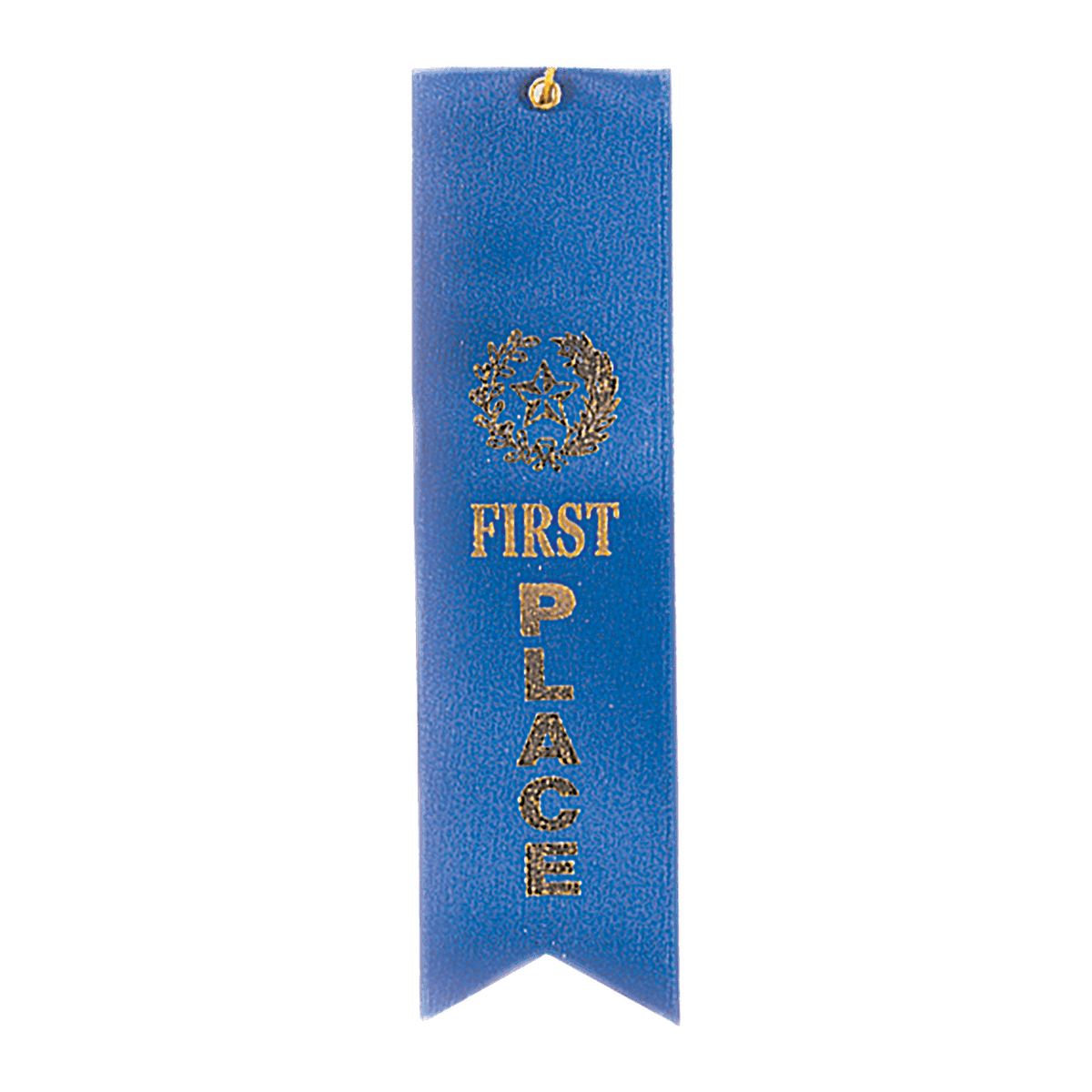 Blue 1st Place Carded Ribbon with String