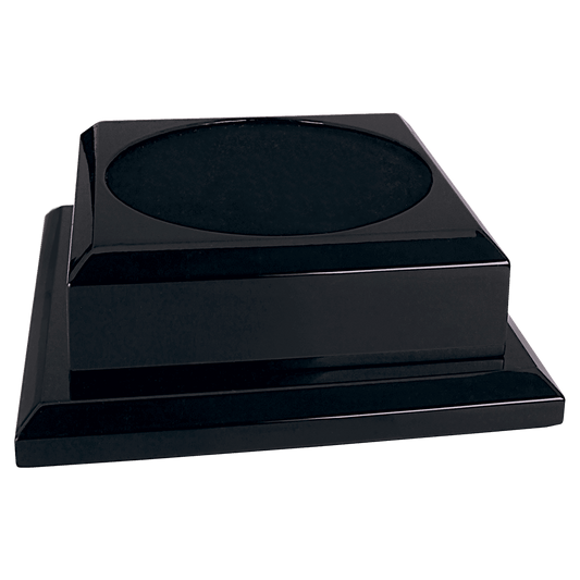 7" x 7" Black Royal Piano Finish Pedestal Base