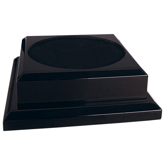9" x 9" Black Royal Piano Finish Pedestal Base