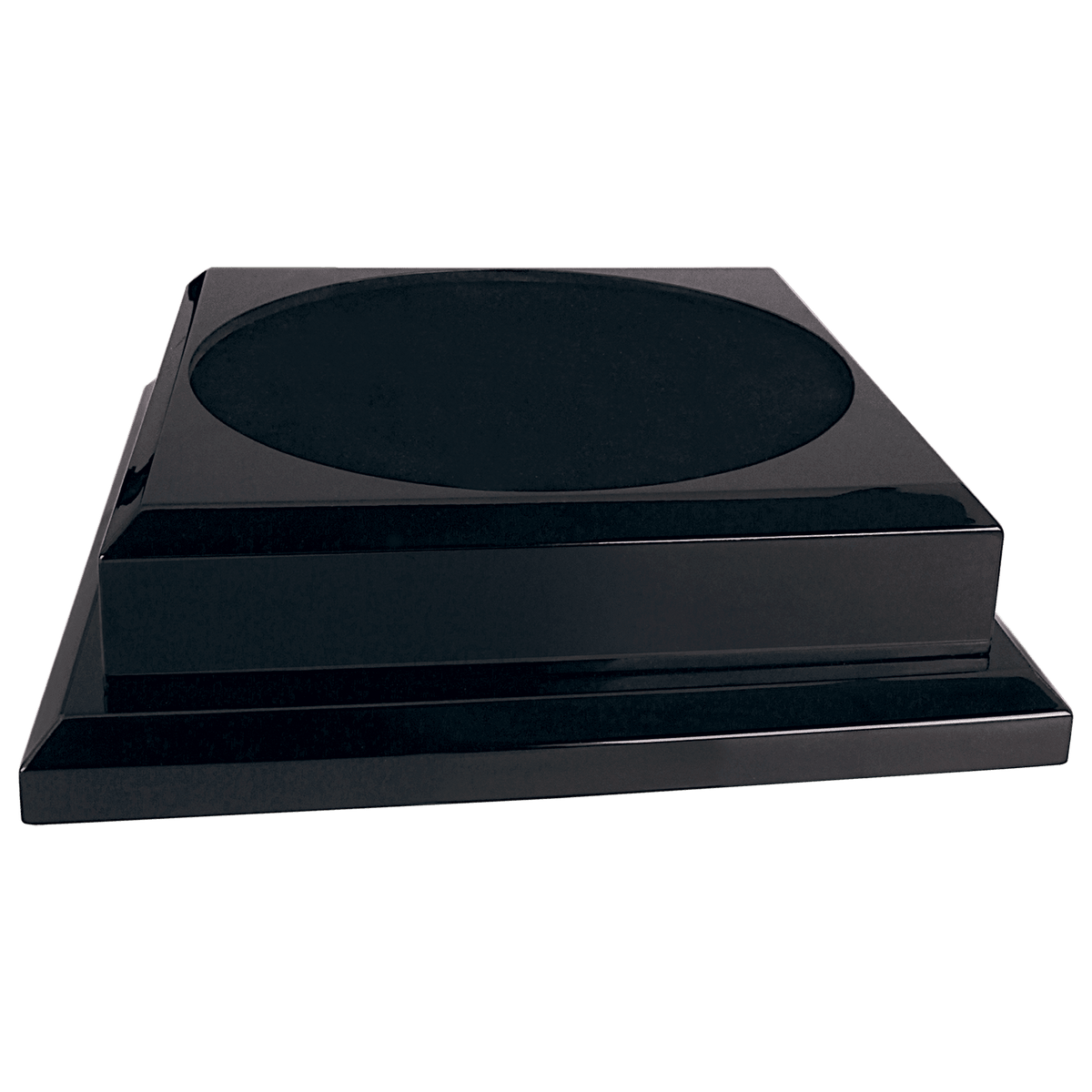 11" x 11" Black Royal Piano Finish Pedestal Base