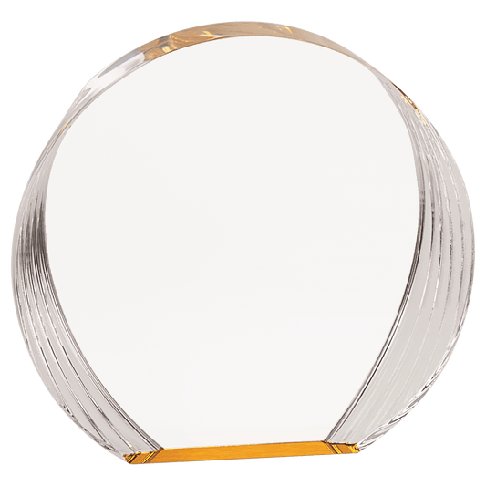 Gold 6 1/2" x 6" Round Acrylic