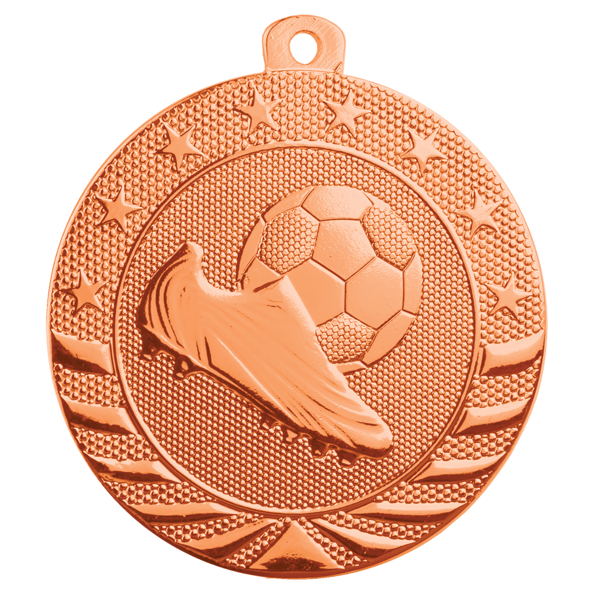 Bright Bronze 2" Soccer Starbrite Medal