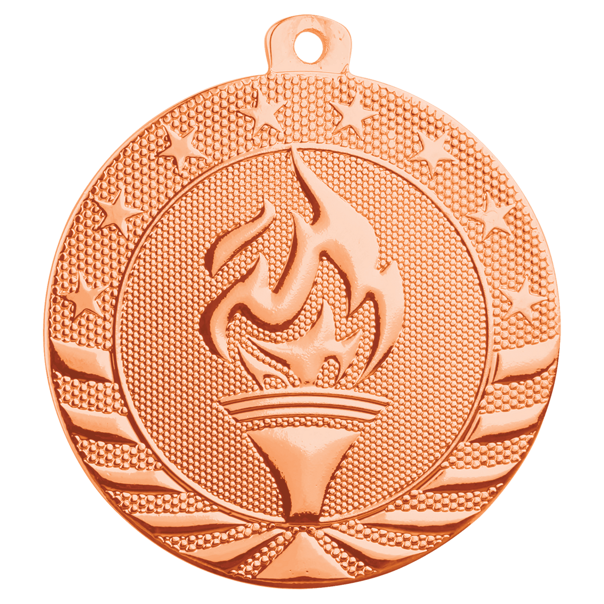Bright Bronze 2" Torch Starbrite Medal