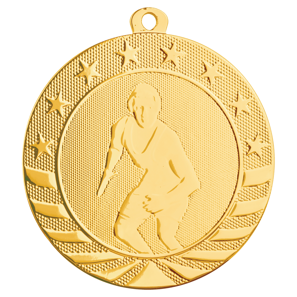 Bright Gold 2 3/4" Wrestling Starbrite Medal