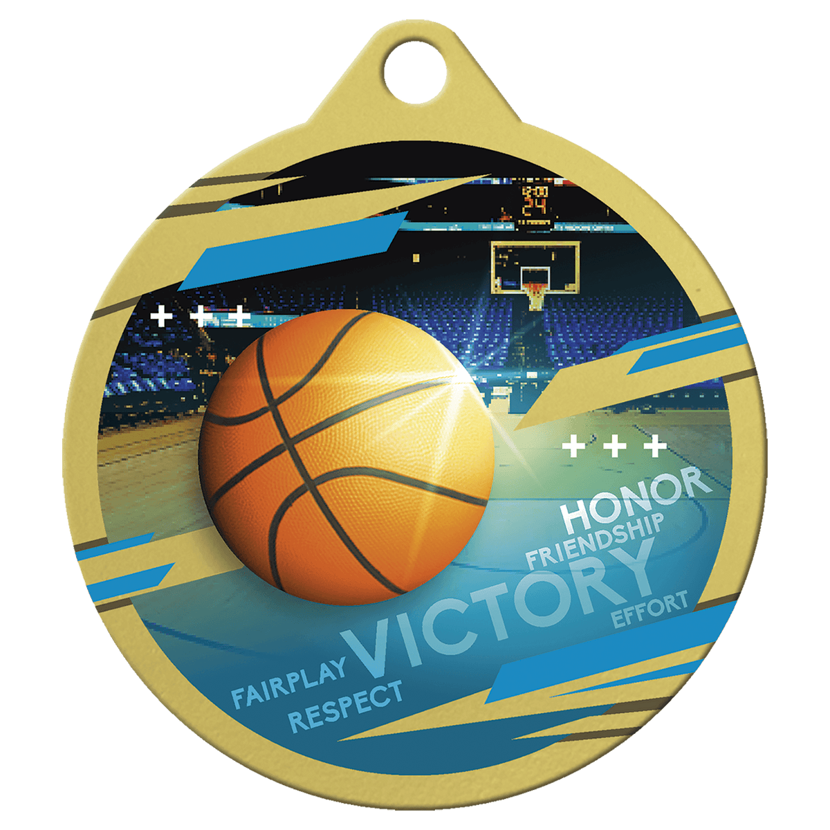2" Inspire Basketball Medal - Gold