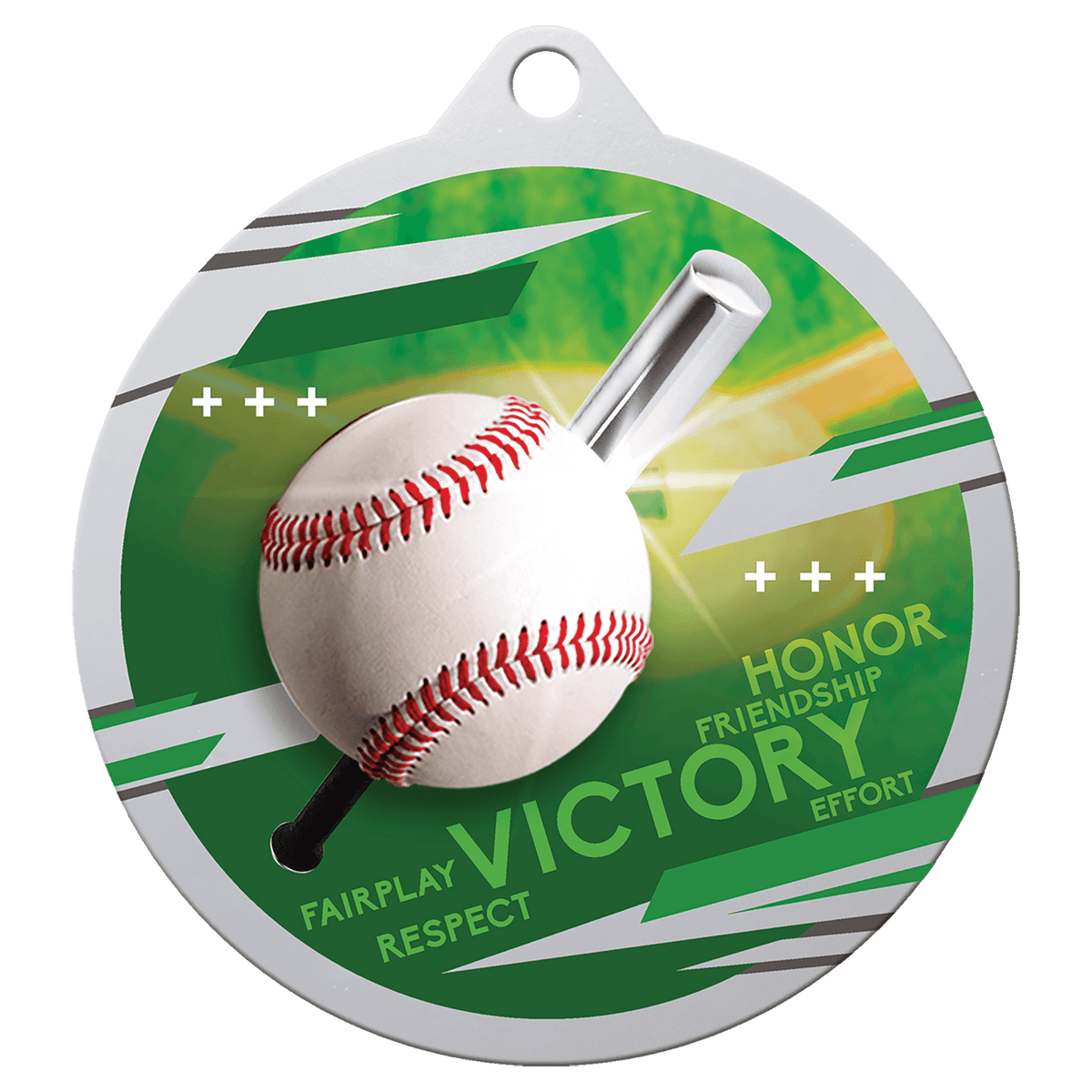 2 3/4" Inspire Baseball Medal - Silver
