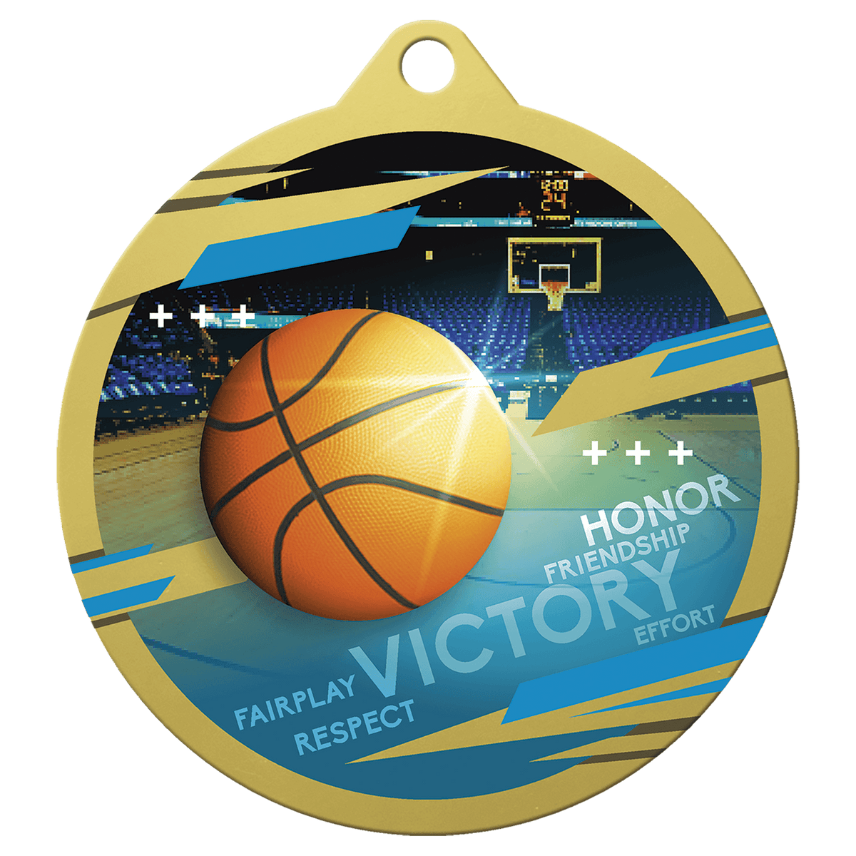 2 3/4" Inspire Basketball Medal - Gold