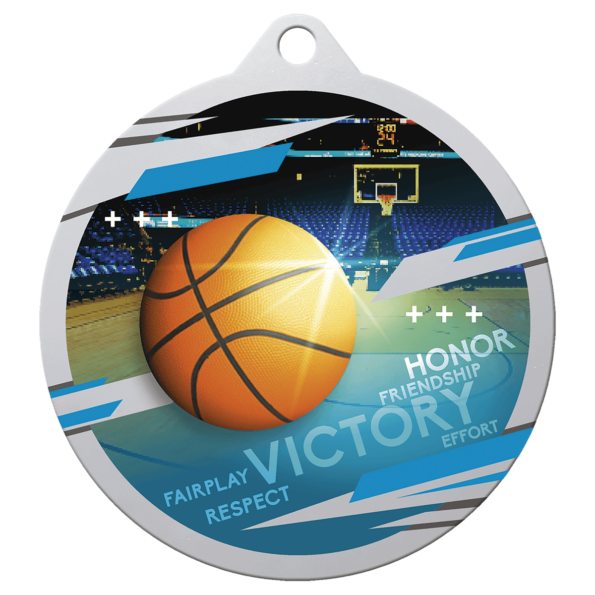 2 3/4" Inspire Basketball Medal - Silver