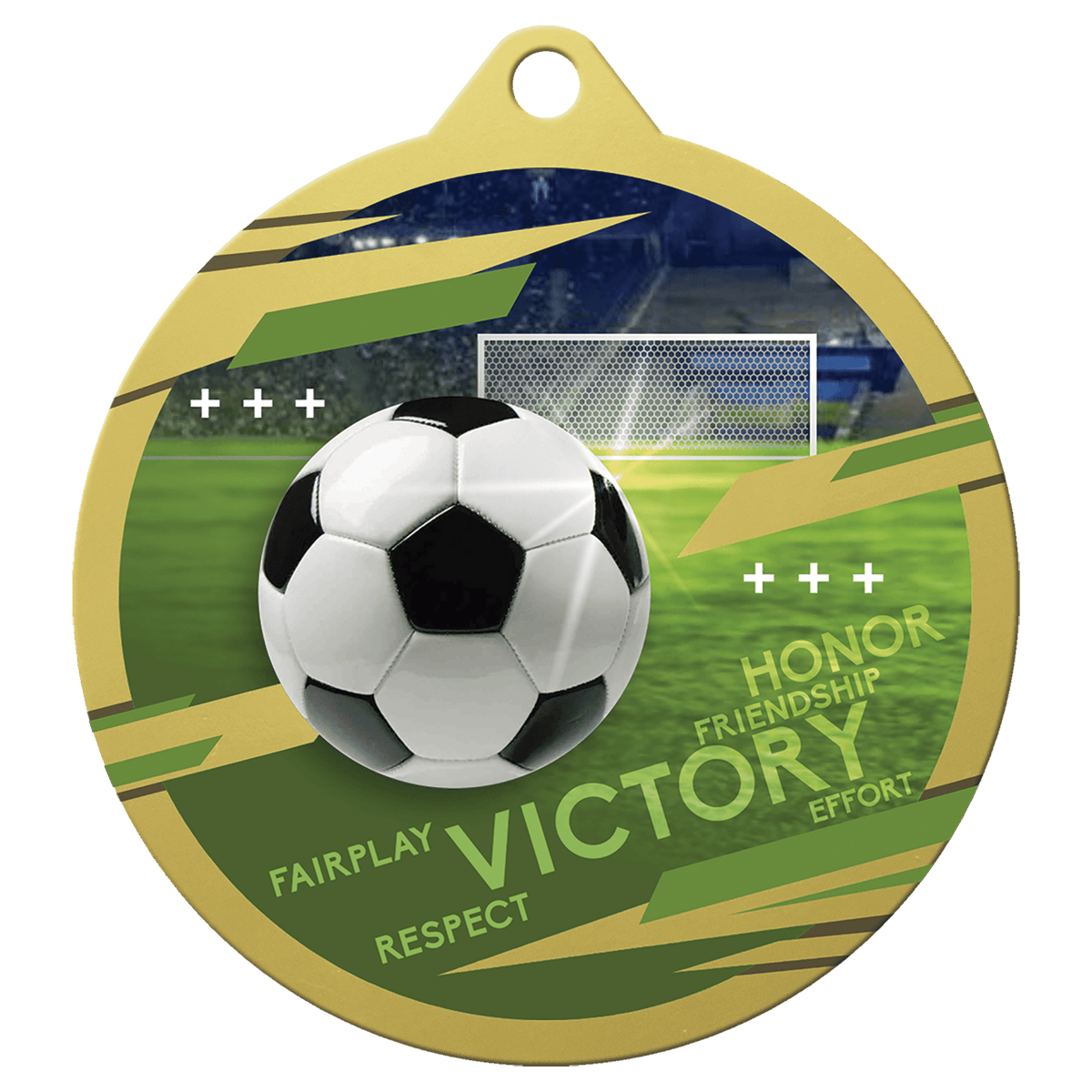 2 3/4" Inspire Soccer Medal - Gold
