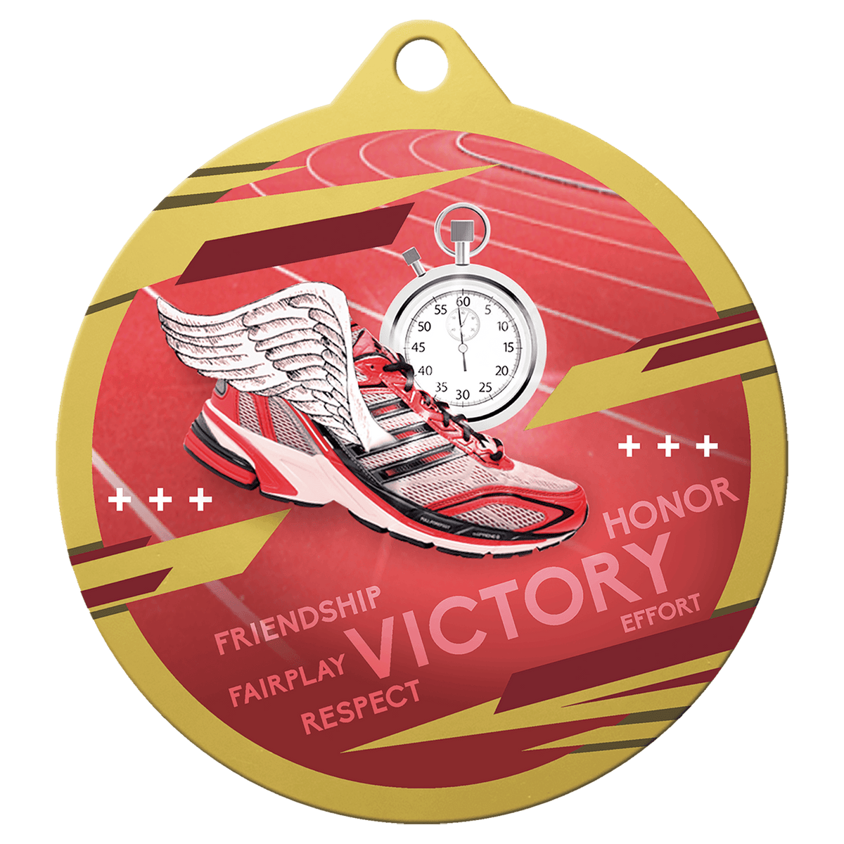 2 3/4" Inspire Track Medal - Gold