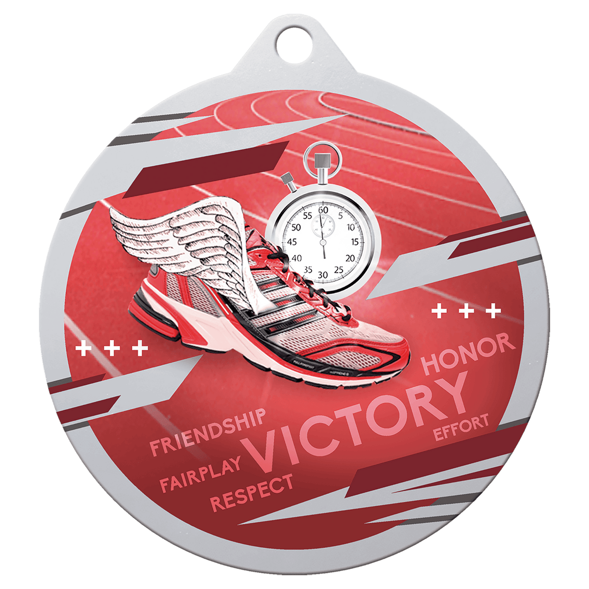 2 3/4" Inspire Track Medal - Silver